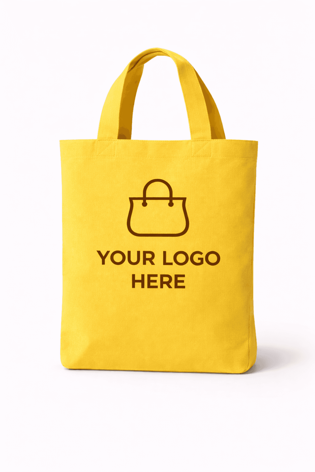 Yellow Canvas Shopping Tote Bag – 100% Cotton Reusable Carry Bag