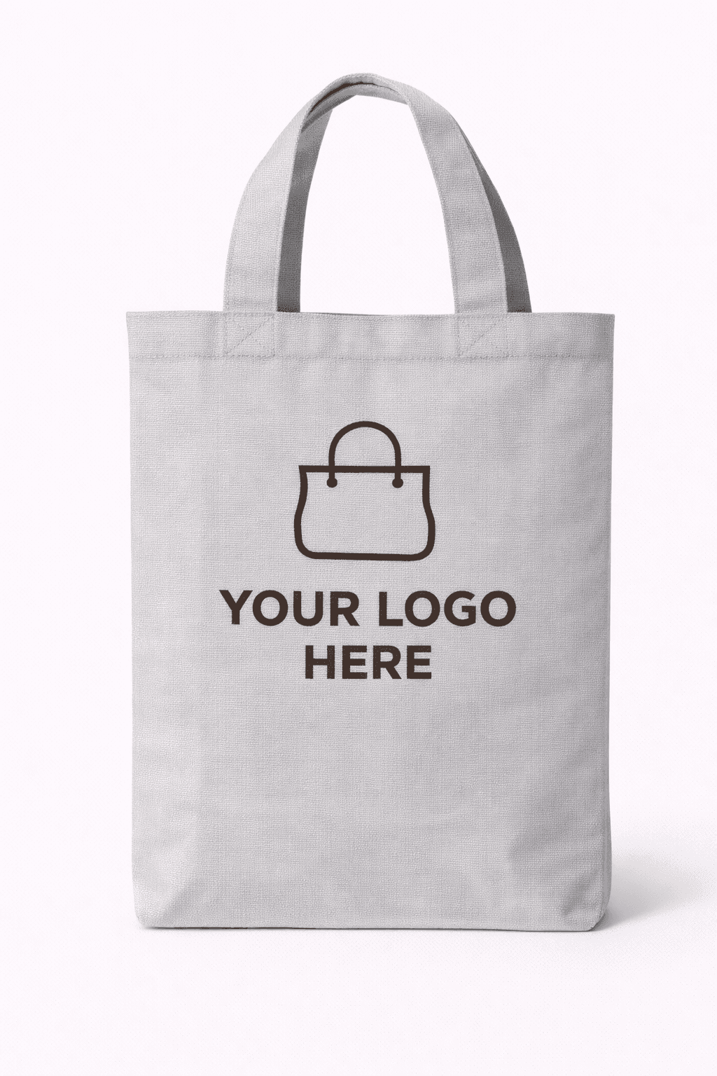 Gray Canvas Shopping Tote Bag – 100% Cotton Reusable Carry Bag